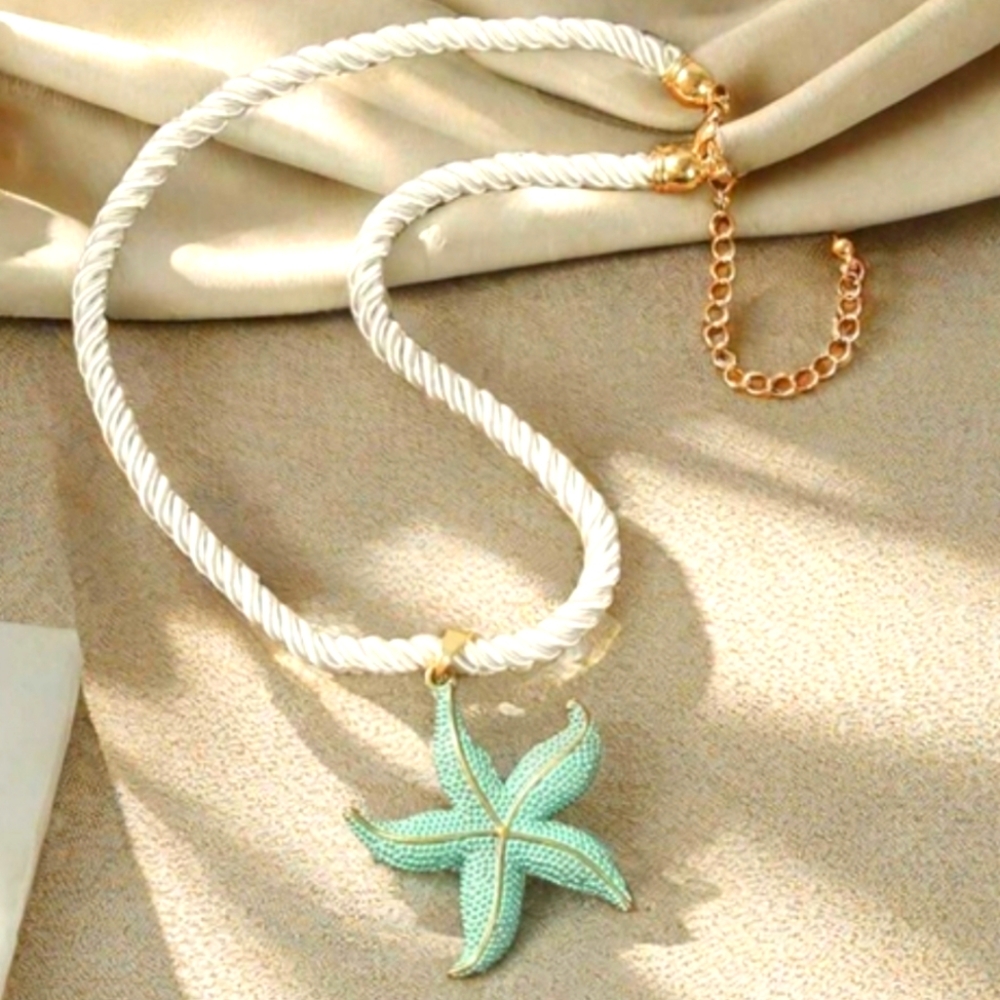 🌺Vacation Wear Starfish Necklace Starfish Accessoroes Beach Wear  Resort Wear